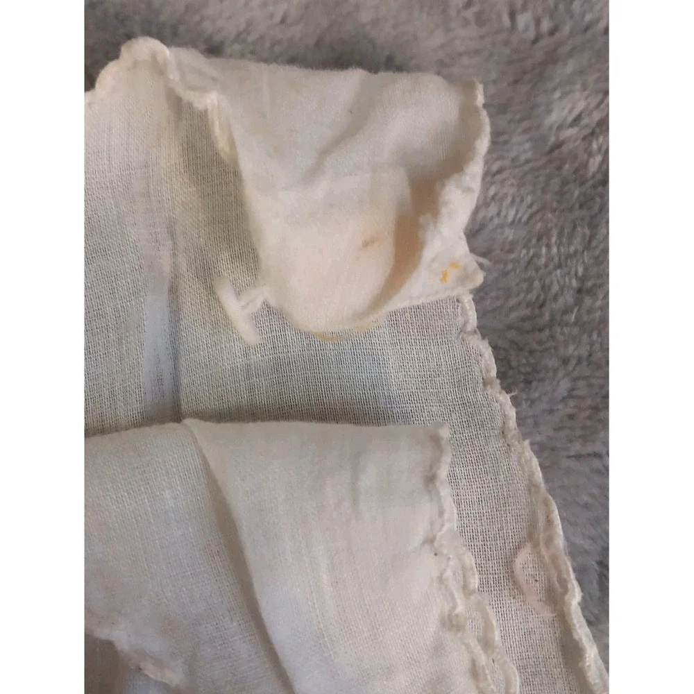 3 Vtg Handmade Infant Toddler Slip Embroidered Off‎ White Light Cotton READ SEE